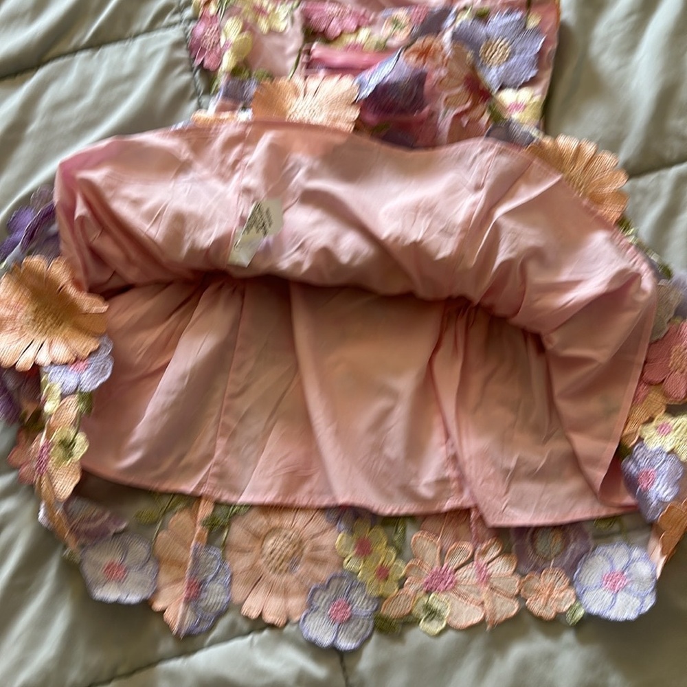 Dollskill sugar thrillz Floral Chiffon Dreams Mini Dress S - Picture 9 of 16